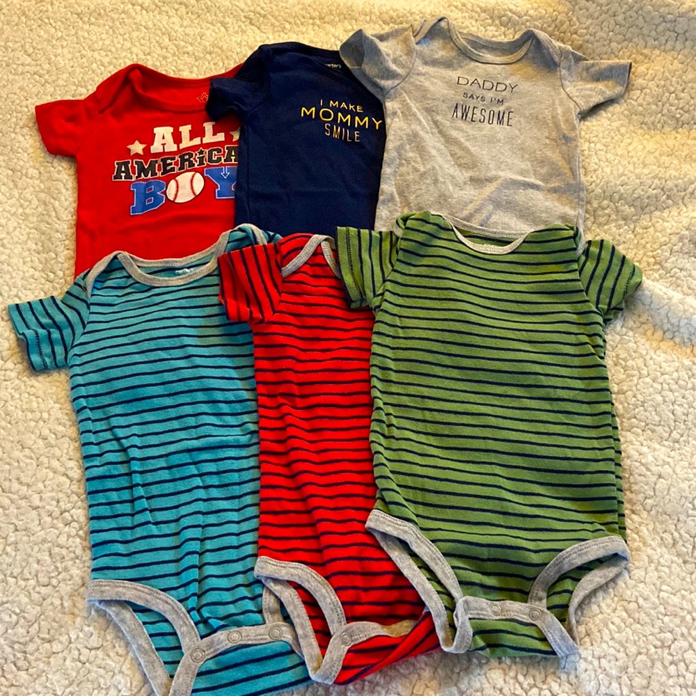 Six-Piece 12M Boy Onesie Bundle
